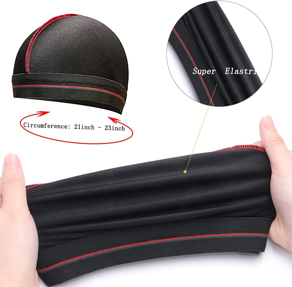 4PCS Silky Durags for Men Women 360 Waves with 1 Wave Cap, Silky Satin Durag Extra Long Tails - PHamily Hair Care 