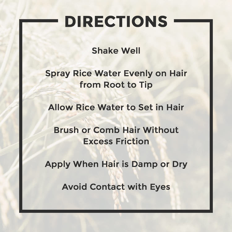 Rice Water for Hair Growth by , Thickness, Strength, Shine - Natural Leave-In Conditioner for Scalp, Dry Split End Moisturizer - Mist Spray for Curly, Straight, Thick, Thin Hair 4Oz