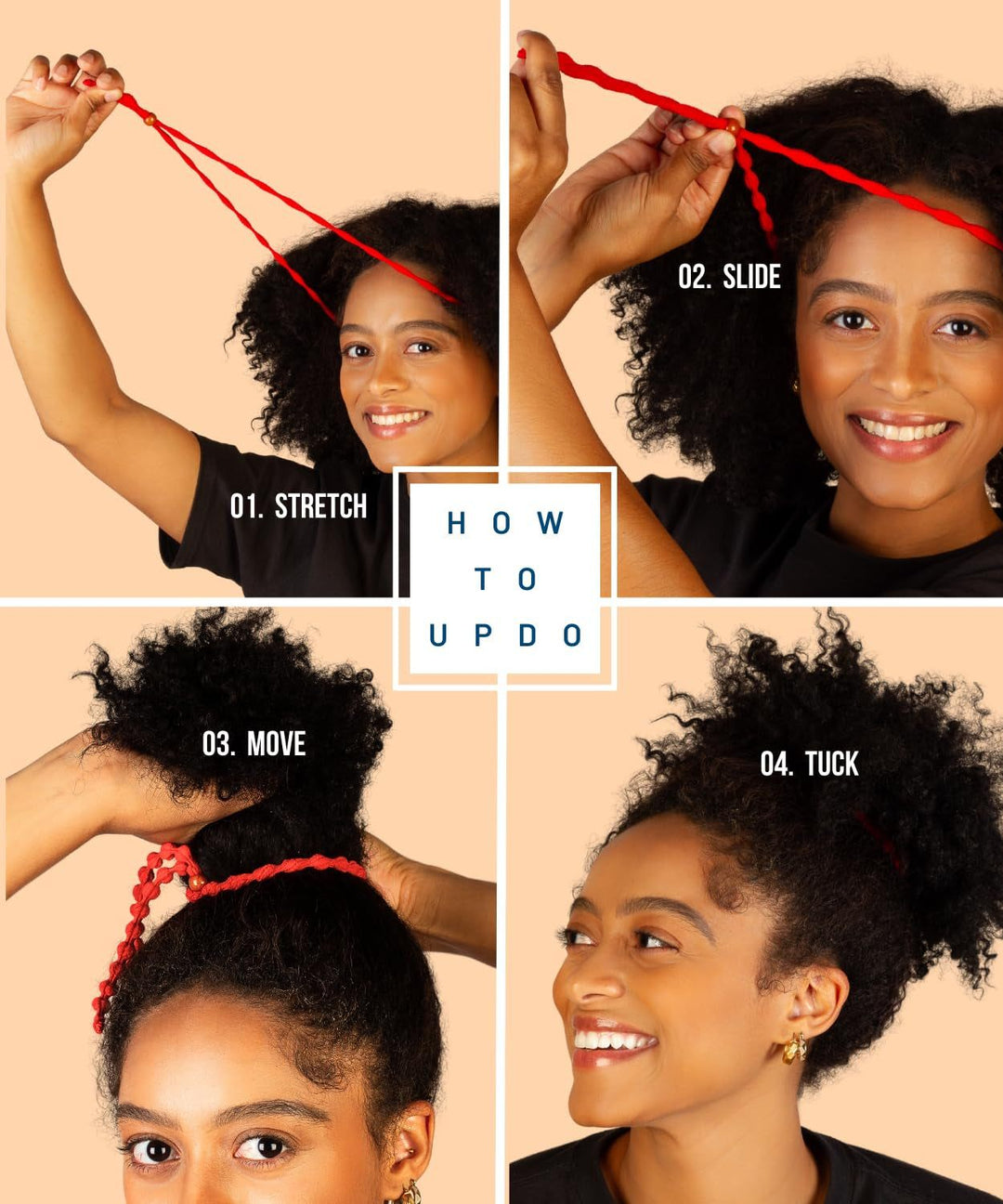 Large Hair Band for Thick, Curly, Natural Hair - Cushioned No Damage HNO HEADACHES – Tired of the scalp tension and pain caused by other hair rubber bands? Bunzees woven cushions absorb and alleviate most of the pulling, yanking and tuBraids, Pineapple Hair - Afro Puff Ponytail Holder - Adjustable, Extra Stretchy (Black 2Pk)