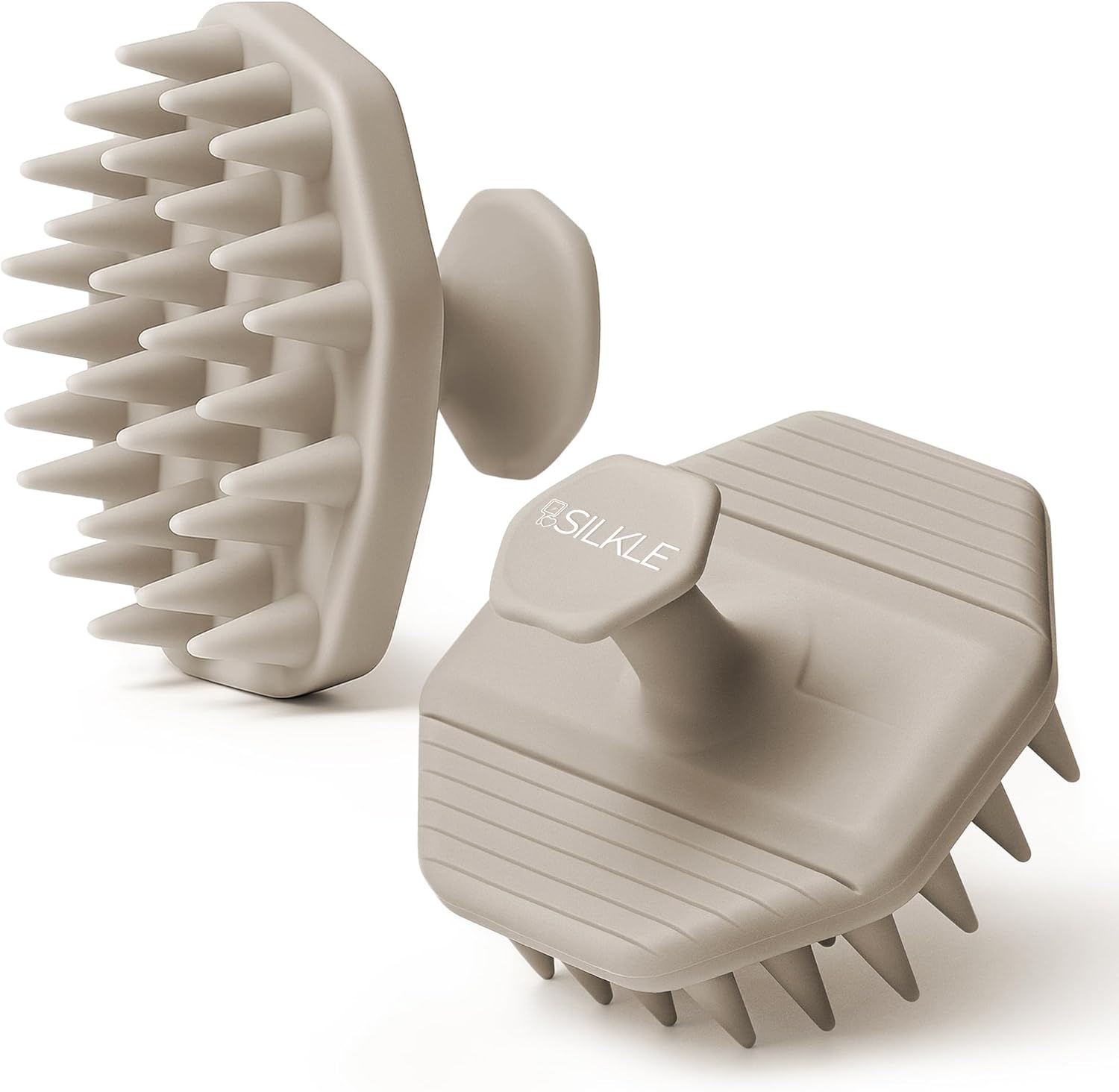 Silicone Scalp Scrubber - Massage Shampoo Brush, Soft Bristles for Hair Growth & Dandruff Removal - Ergonomic Design, Wet & Dry Use, Deep Cleansing Scalp Exfoliator for All Hair Types - Black