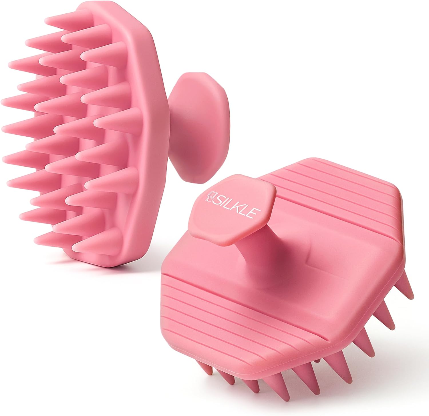 Silicone Scalp Scrubber - Massage Shampoo Brush, Soft Bristles for Hair Growth & Dandruff Removal - Ergonomic Design, Wet & Dry Use, Deep Cleansing Scalp Exfoliator for All Hair Types - Black