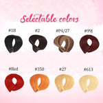Hair Extension Clip-Ins - Real Human Hair Extensions 120G 8Pcs 18Inch,Soft & Natural Straight Double Weft for Women #P427 Chocolate Brown to Honey Blonde Extensions Real Human Hair Clip Ins