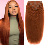 Hair Extension Clip-Ins - Real Human Hair Extensions 120G 8Pcs 18Inch,Soft & Natural Straight Double Weft for Women #P427 Chocolate Brown to Honey Blonde Extensions Real Human Hair Clip Ins