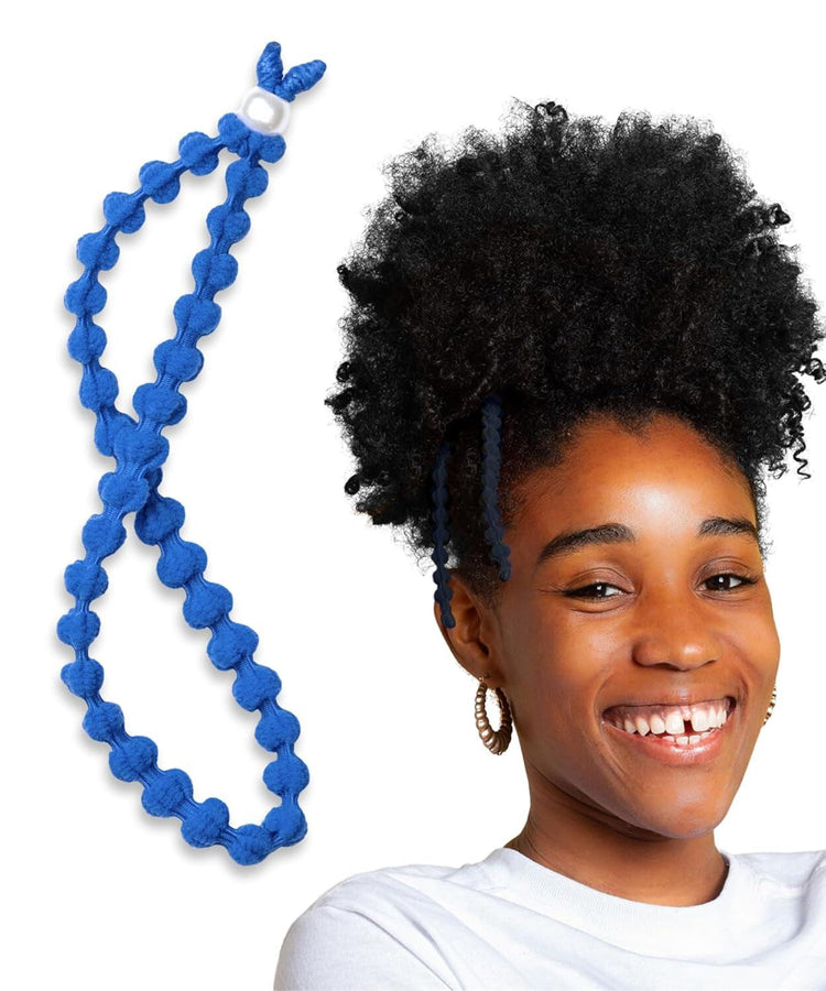 Large Hair Band for Thick, Curly, Natural Hair - Cushioned No Damage HNO HEADACHES – Tired of the scalp tension and pain caused by other hair rubber bands? Bunzees woven cushions absorb and alleviate most of the pulling, yanking and tuBraids, Pineapple Hair - Afro Puff Ponytail Holder - Adjustable, Extra Stretchy (Black 2Pk)