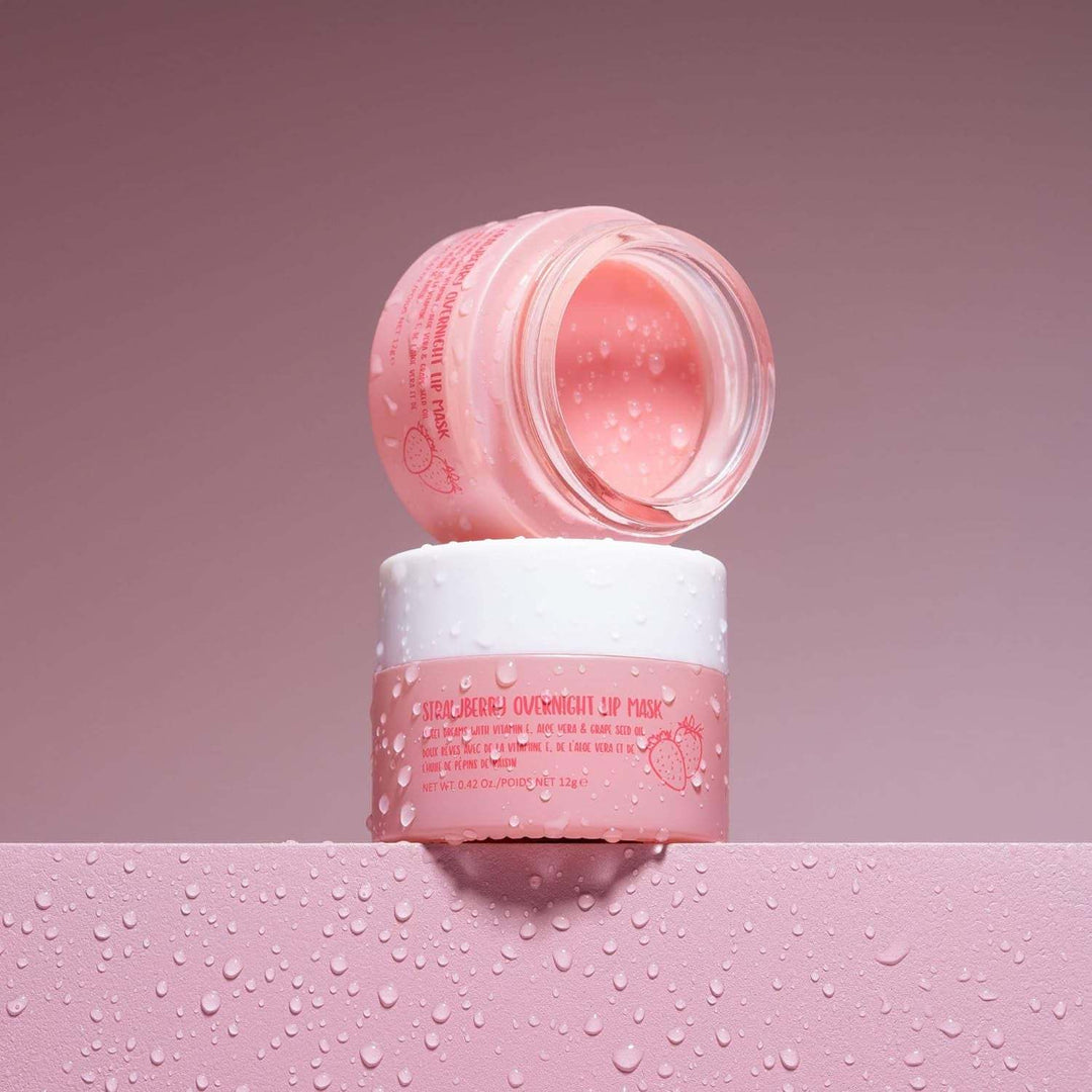 Sweet Dreams Overnight Strawberry Lip Mask - Vitamin E, Aloe Vera and Grape Seed Oil - for Hydrated, Full Looking & Irresistible Lips