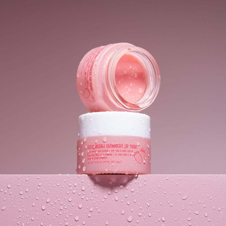 Sweet Dreams Overnight Strawberry Lip Mask - Vitamin E, Aloe Vera and Grape Seed Oil - for Hydrated, Full Looking & Irresistible Lips