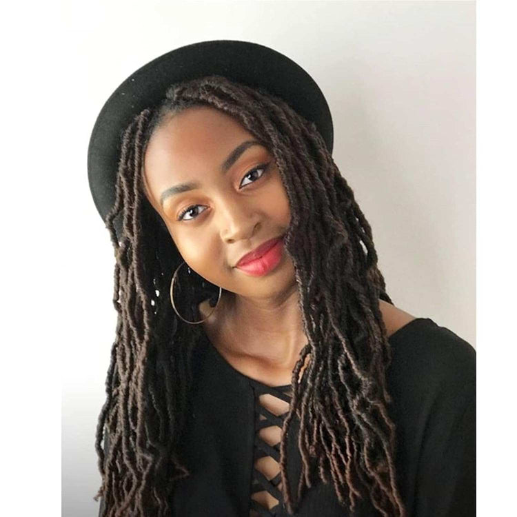 8 Packs Short Faux Locs Crochet Hair - 120 Strands, 12 Inch Soft Wavy ♕TEXTURE: Natural Texture ,Soft Faux Locs Crochet Hair 100% Handmade Low Temperature Synthetic Fiber,No Smell.
♕SIZE:12Inch Short Locs Crochet Hair 15 Strands/Pack,U8 Packs Short Faux Locs Crochet Hair - 120 Strands, 12 Inch Soft Wavy Dreadlocks, Pre-Looped