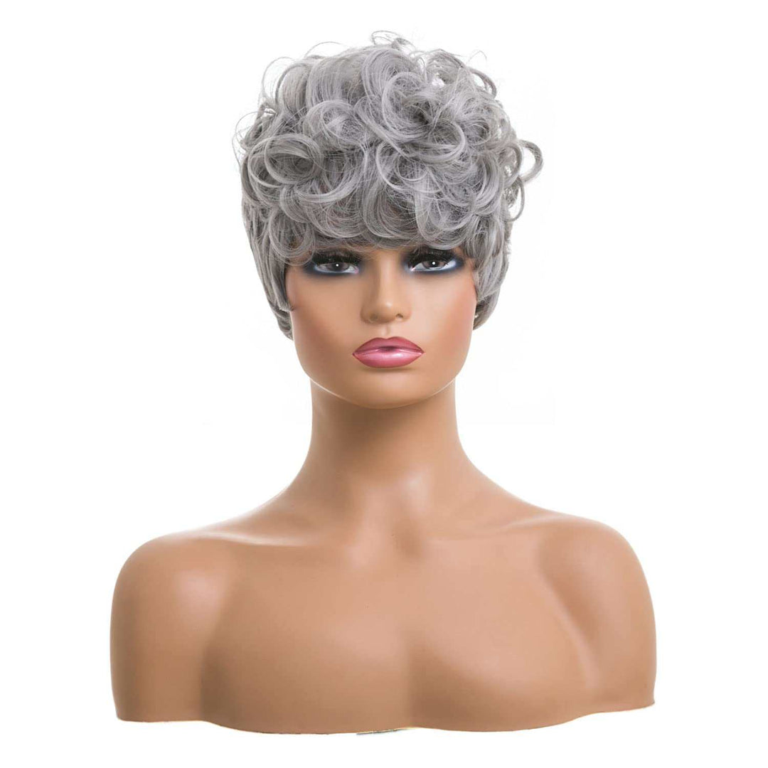 Grey Pixie Cut Wig with Bangs - Short and Fluffy, Natural Wavy Style for Black Women (Grey)











Worried that your wispy locks can't accommodate a bold short hairstyle? The combination of pixie cut hair and Gray color can give you a smartFluffy, Natural Wavy Style