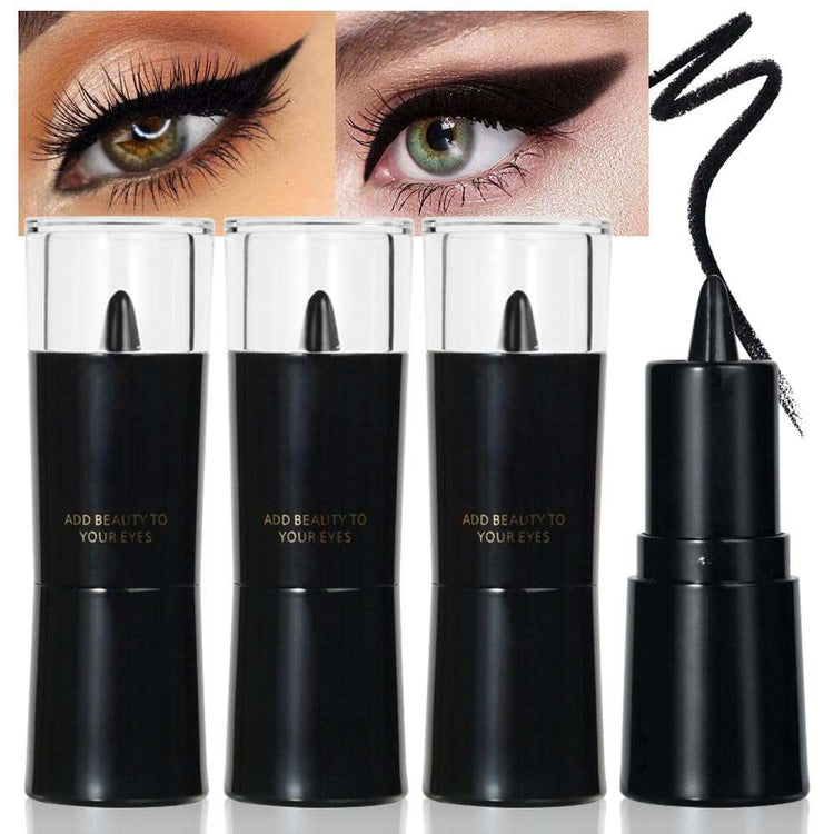 2Pcs Black Brown Gel Eyeliner Pencil Eye Black Face Paint Sticks Makeup Set Waterproof Matte Cream Crayon Eyeliner Pencil Set Cat Eye Liners Eyeshadow Lipstick Delineador De Ojos Contra El Agua