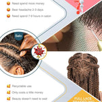 Full Lace Frontal Knotless Box Braid Wig- Glueless Synthetic Cornrow Braided Lace Front Wigs with Baby Hair 