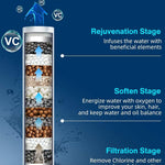 Filtered Shower Head with Handheld, High Pressure 6 Spray Mode Showerhead with Filters, Water Softener Filters Beads for Hard Water - Remove Chlorine - Reduces Dry Itchy Skin, Matte Black