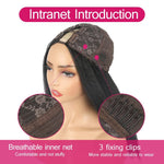 Yaki Straight V Part Wig Synthetic Hair for Black Women KRSI No Leave Out No Glue