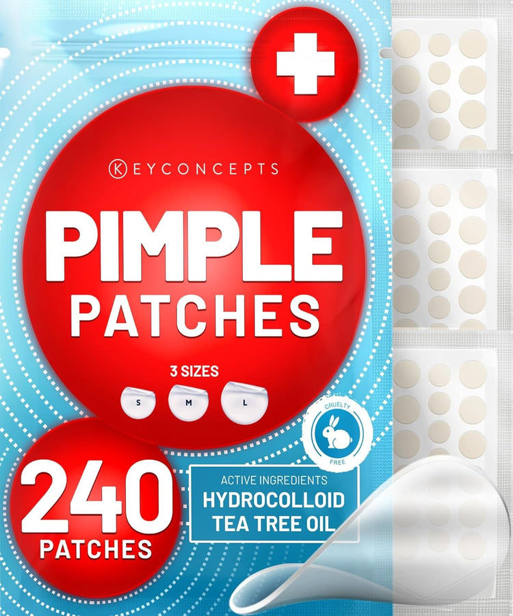 Pimple Patches for Face (120 Pack)Vegan-friendly, Not Tested on Animals - Use hydrocolloid pimple patches any skin type. These acne spot stickers are for face zit patches and body acne. Our acne pimpFace (120 Pack)