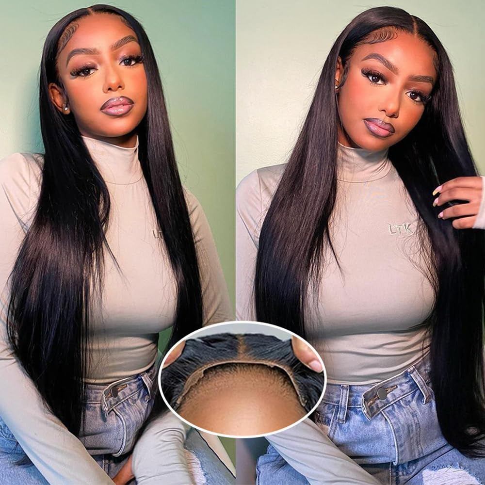 6x4 Straight Lace Front Wigs Of Human Hair