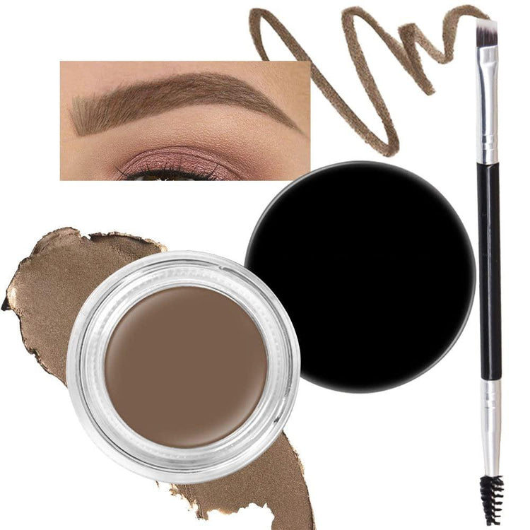 Eyebrow Stamp Pencil Kit for Eyebrows, Makeup Brow Stamp Trio Kit with❤【Eyebrow Pencil Eyeliner Stencil Kit】Included Eyebrow Pencil, Liquid Eyeliner, Eyebrow Pomade, 10 Eyebrow Stencils and Dual-ended Eyebrow Brush.Instantly outlines, Waterproof Eyebrow Pencil, Eyeliner, Eyebrow Pomade, 10 Eyebrow Stencils